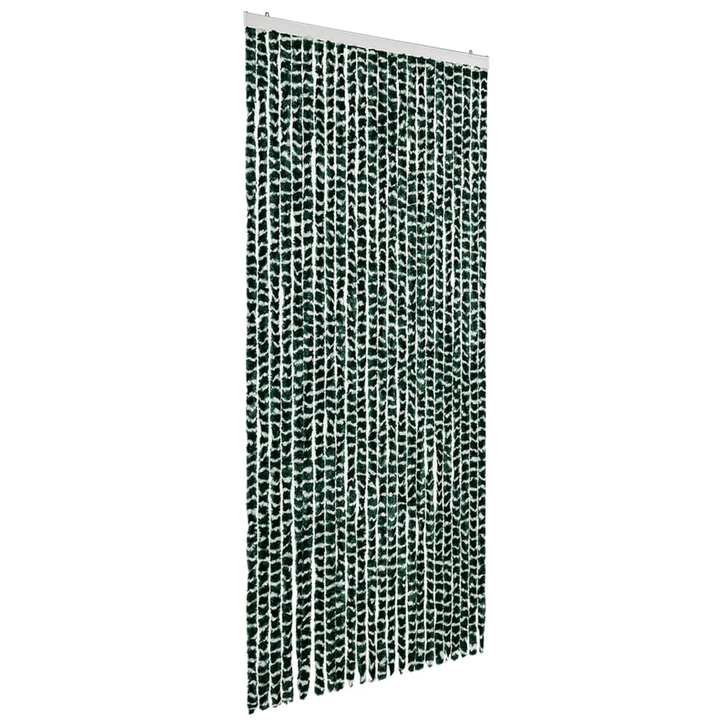 vidaXL Perdea pentru insecte, verde și alb, 100 x 220 cm, chenille vidaXL Perdea pentru insecte, verde și alb, 100 x 220 cm, chenille