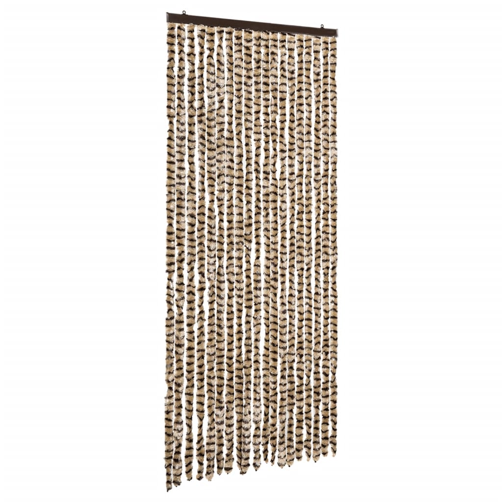vidaXL Perdea pentru insecte, bej și maro, 56 x 185 cm, chenille vidaXL Perdea pentru insecte, bej și maro, 56 x 185 cm, chenille