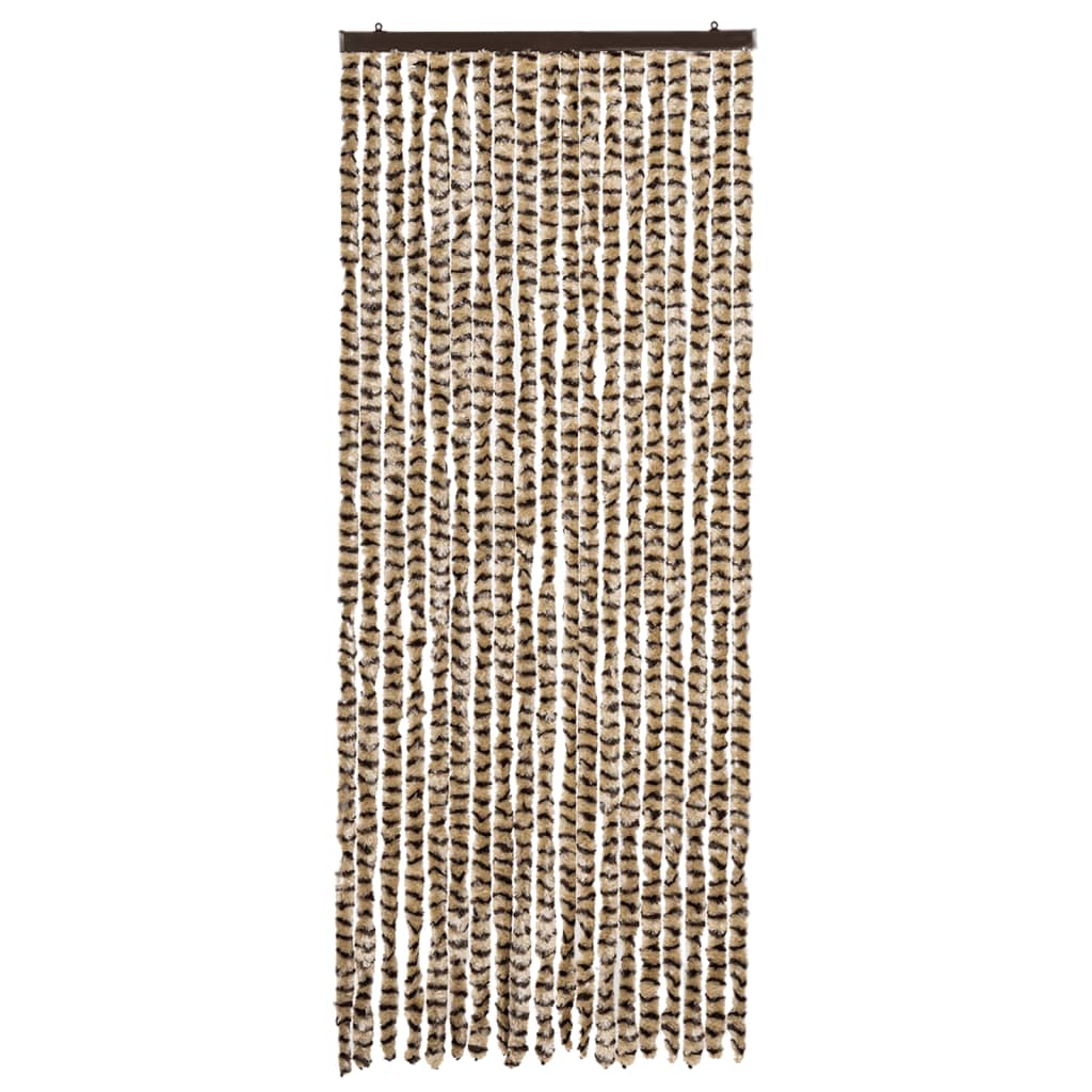 vidaXL Perdea pentru insecte, bej și maro, 56 x 185 cm, chenille vidaXL Perdea pentru insecte, bej și maro, 56 x 185 cm, chenille