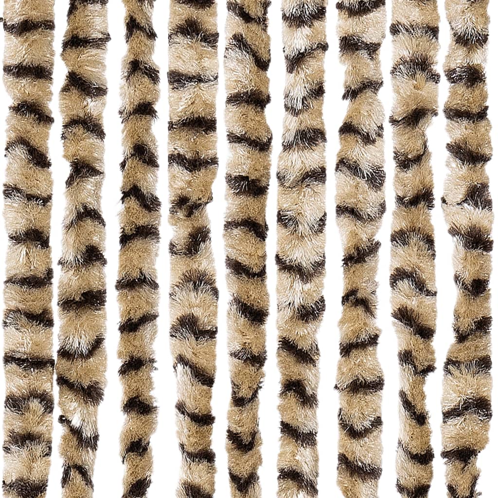 vidaXL Perdea pentru insecte, bej și maro, 90 x 220 cm, chenille vidaXL Perdea pentru insecte, bej și maro, 90 x 220 cm, chenille