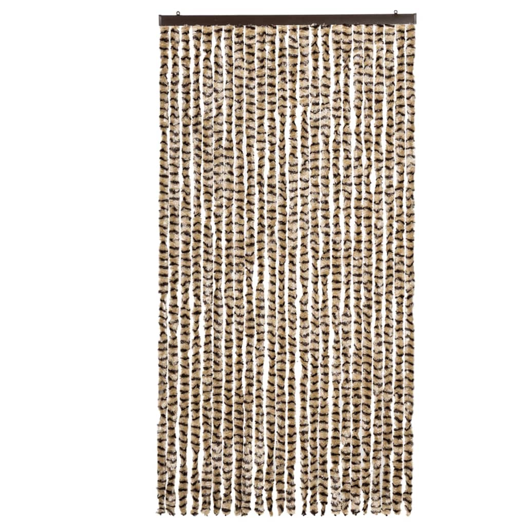 vidaXL Perdea pentru insecte, bej și maro, 100 x 220 cm, chenille vidaXL Perdea pentru insecte, bej și maro, 100 x 220 cm, chenille
