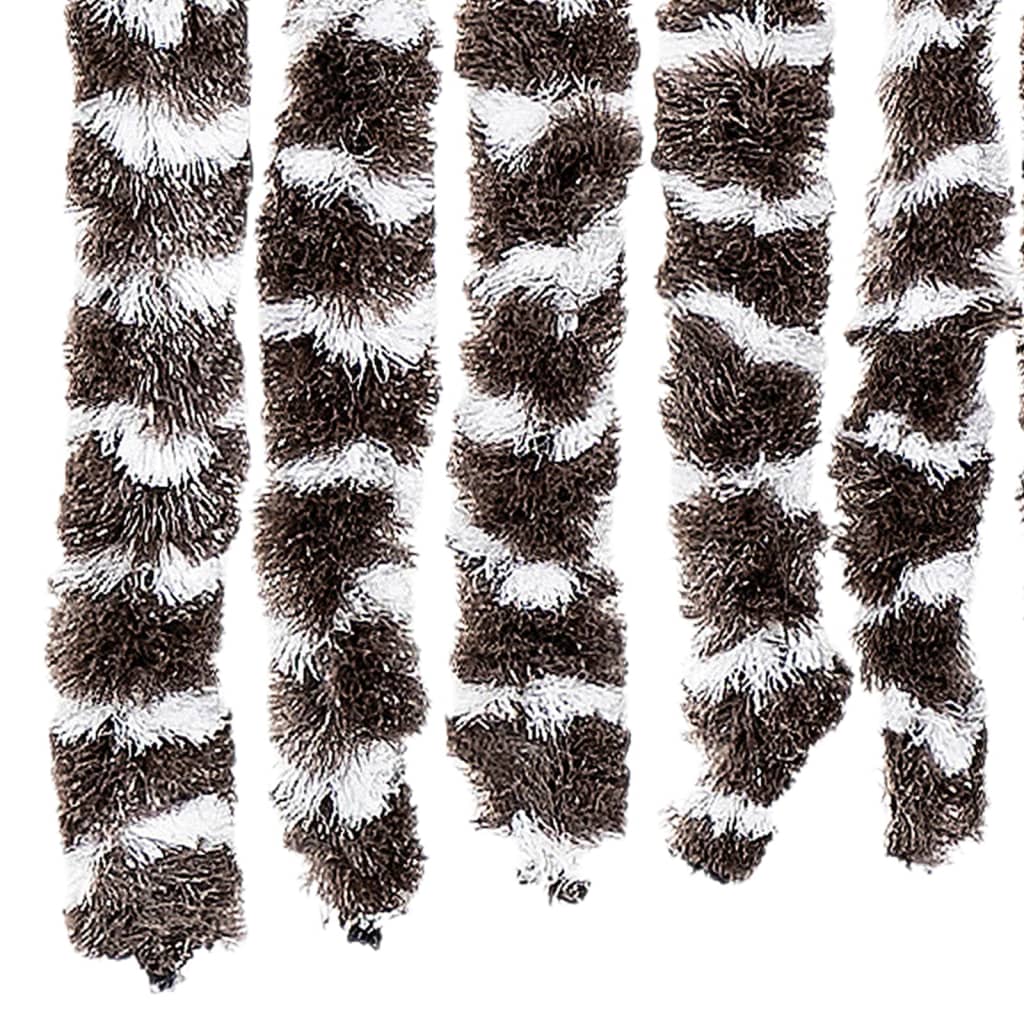 vidaXL Perdea pentru insecte, maro și alb, 56 x 185 cm, chenille vidaXL Perdea pentru insecte, maro și alb, 56 x 185 cm, chenille