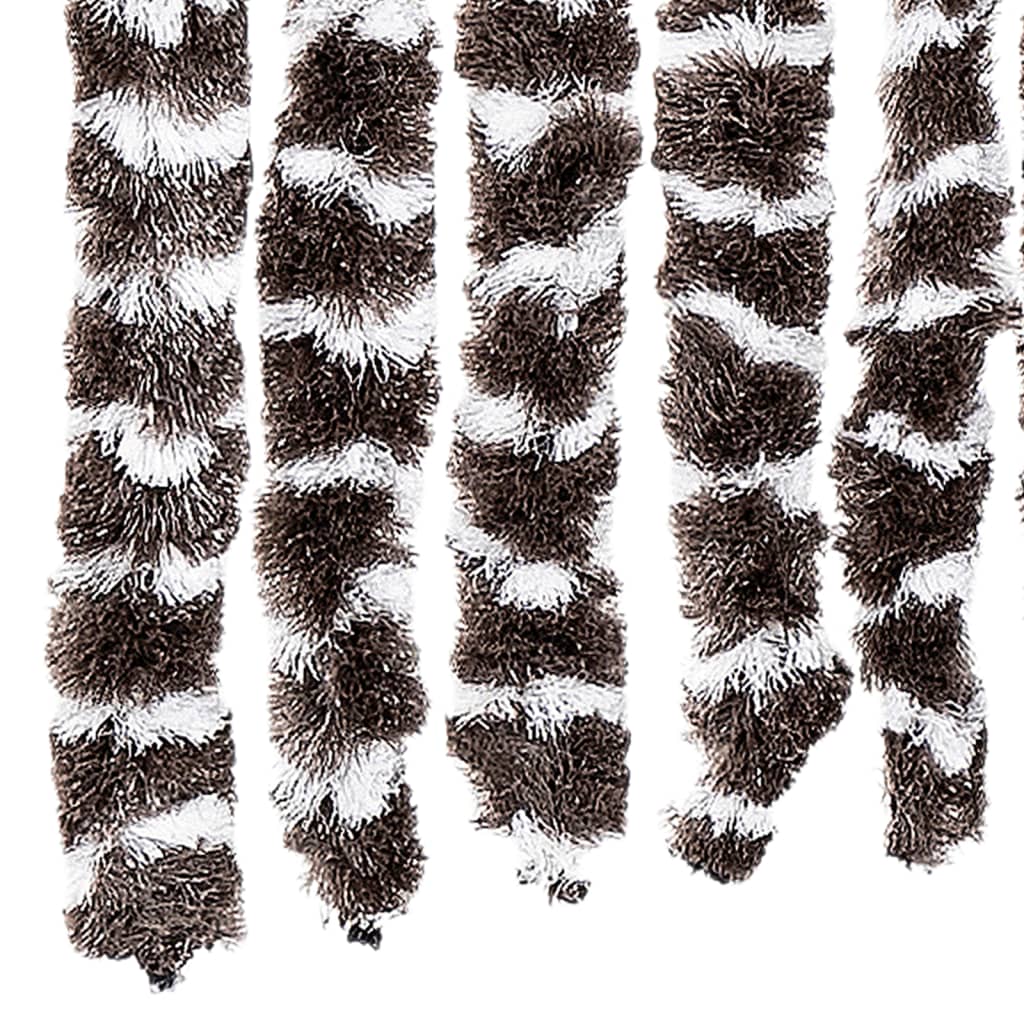 vidaXL Perdea pentru insecte, maro și alb, 90 x 220 cm, chenille vidaXL Perdea pentru insecte, maro și alb, 90 x 220 cm, chenille