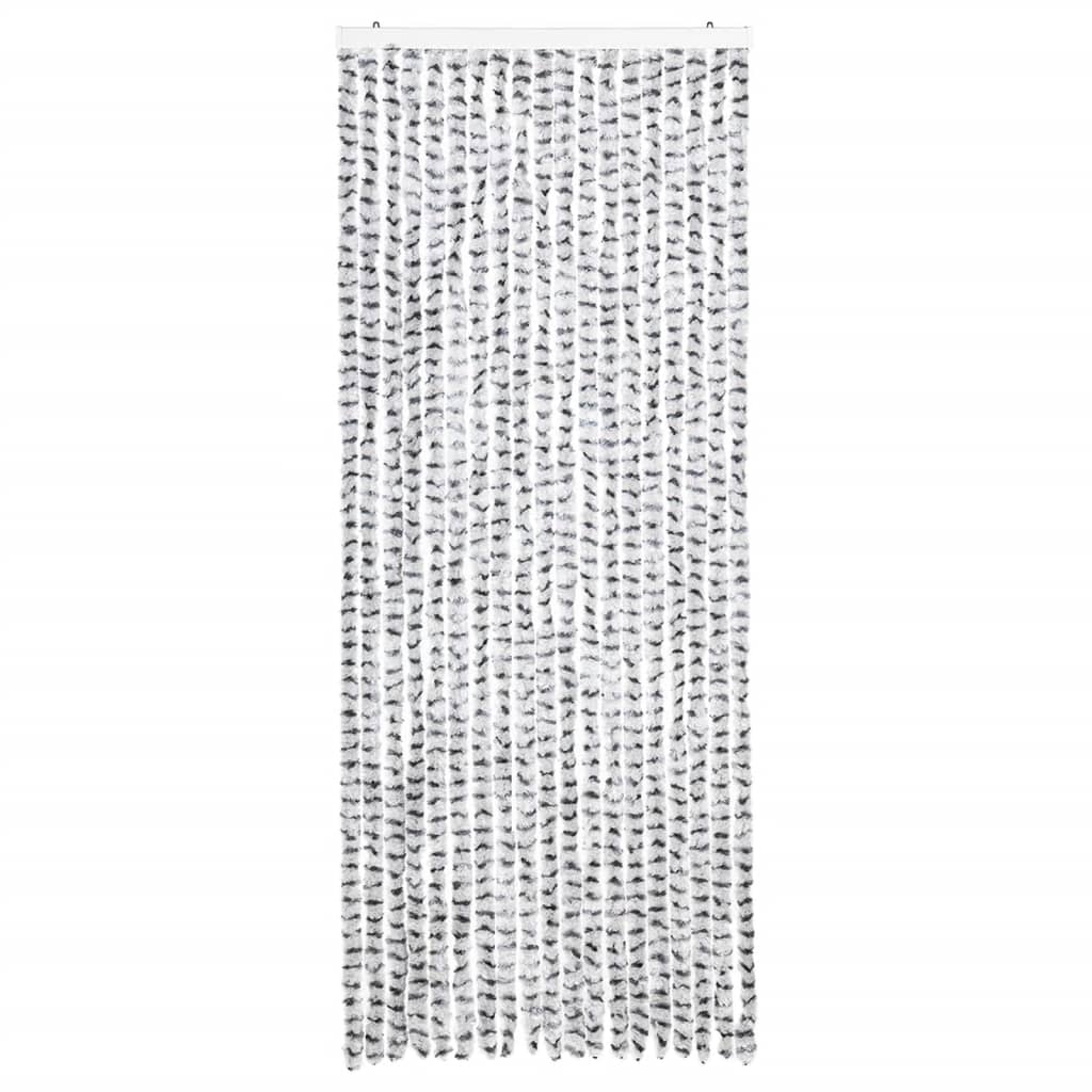 vidaXL Perdea insecte, gri deschis & gri închis, 56x185 cm, chenille vidaXL Perdea insecte, gri deschis & gri închis, 56x185 cm, chenille