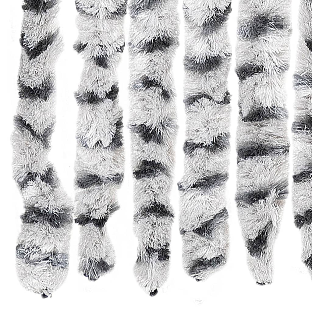 vidaXL Perdea insecte, gri deschis & gri închis, 56x185 cm, chenille vidaXL Perdea insecte, gri deschis & gri închis, 56x185 cm, chenille