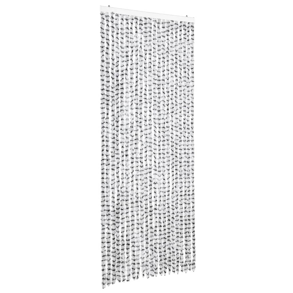 vidaXL Perdea pentru insecte, gri deschis și închis 90x220 cm chenille vidaXL Perdea pentru insecte, gri deschis și închis 90x220 cm chenille