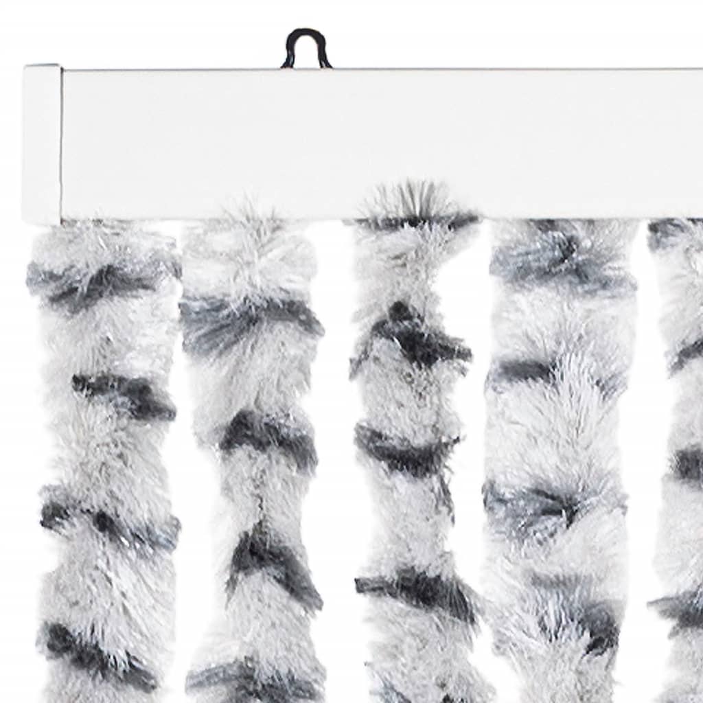 vidaXL Perdea insecte, gri deschis & gri închis, 100x220 cm, chenille vidaXL Perdea insecte, gri deschis & gri închis, 100x220 cm, chenille