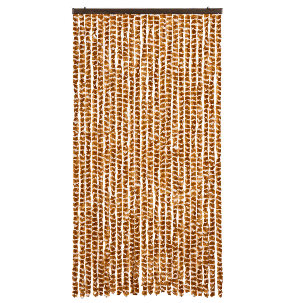 vidaXL Perdea pentru insecte, ocru și alb, 100 x 220 cm, chenille vidaXL Perdea pentru insecte, ocru și alb, 100 x 220 cm, chenille