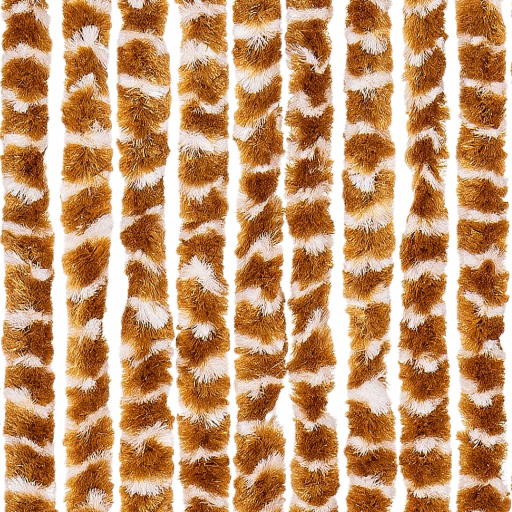 vidaXL Perdea pentru insecte, ocru și alb, 100 x 220 cm, chenille vidaXL Perdea pentru insecte, ocru și alb, 100 x 220 cm, chenille