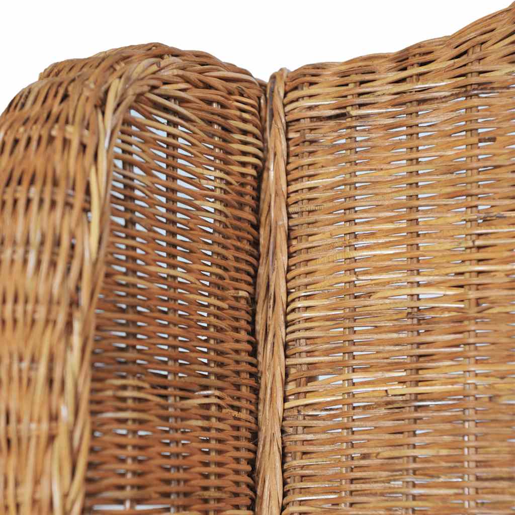vidaXL Canapea cu pernă, maro deschis, ratan natural și in vidaXL Canapea cu pernă, maro deschis, ratan natural și in