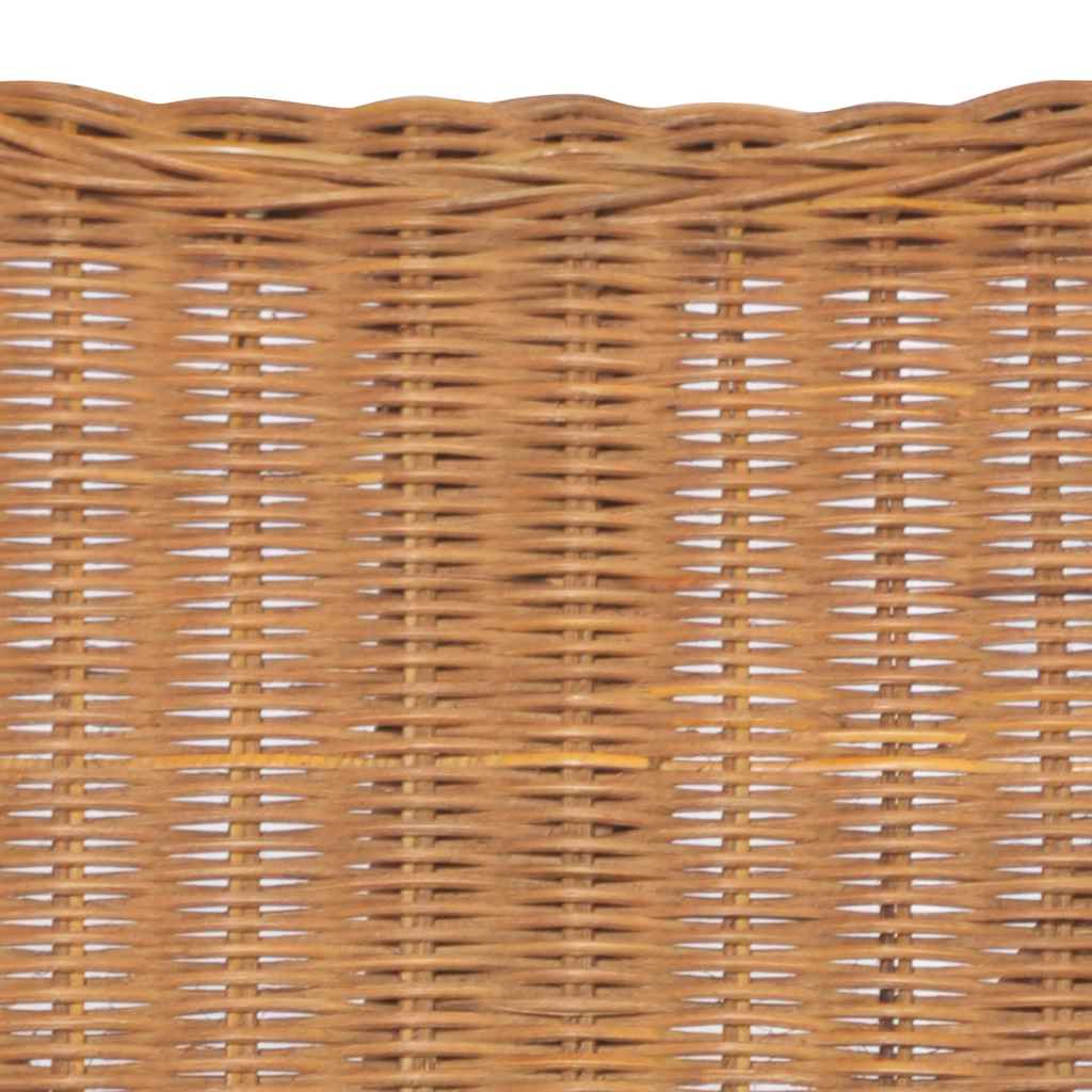 vidaXL Canapea cu 2 locuri, maro deschis, ratan natural și in