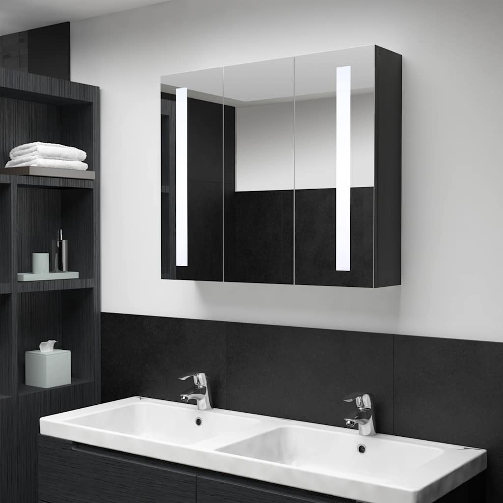 vidaXL Dulap de baie cu oglindă și LED, 89x14x62 cm vidaXL Dulap de baie cu oglindă și LED, 89x14x62 cm