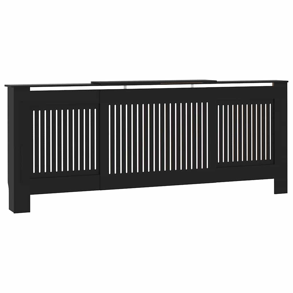 vidaXL Mască pentru calorifer, negru, 205 cm, MDF vidaXL Mască pentru calorifer, negru, 205 cm, MDF