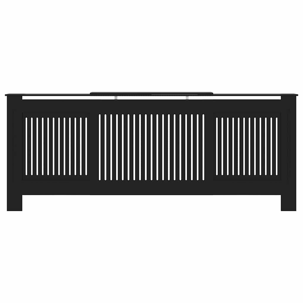 vidaXL Mască pentru calorifer, negru, 205 cm, MDF vidaXL Mască pentru calorifer, negru, 205 cm, MDF