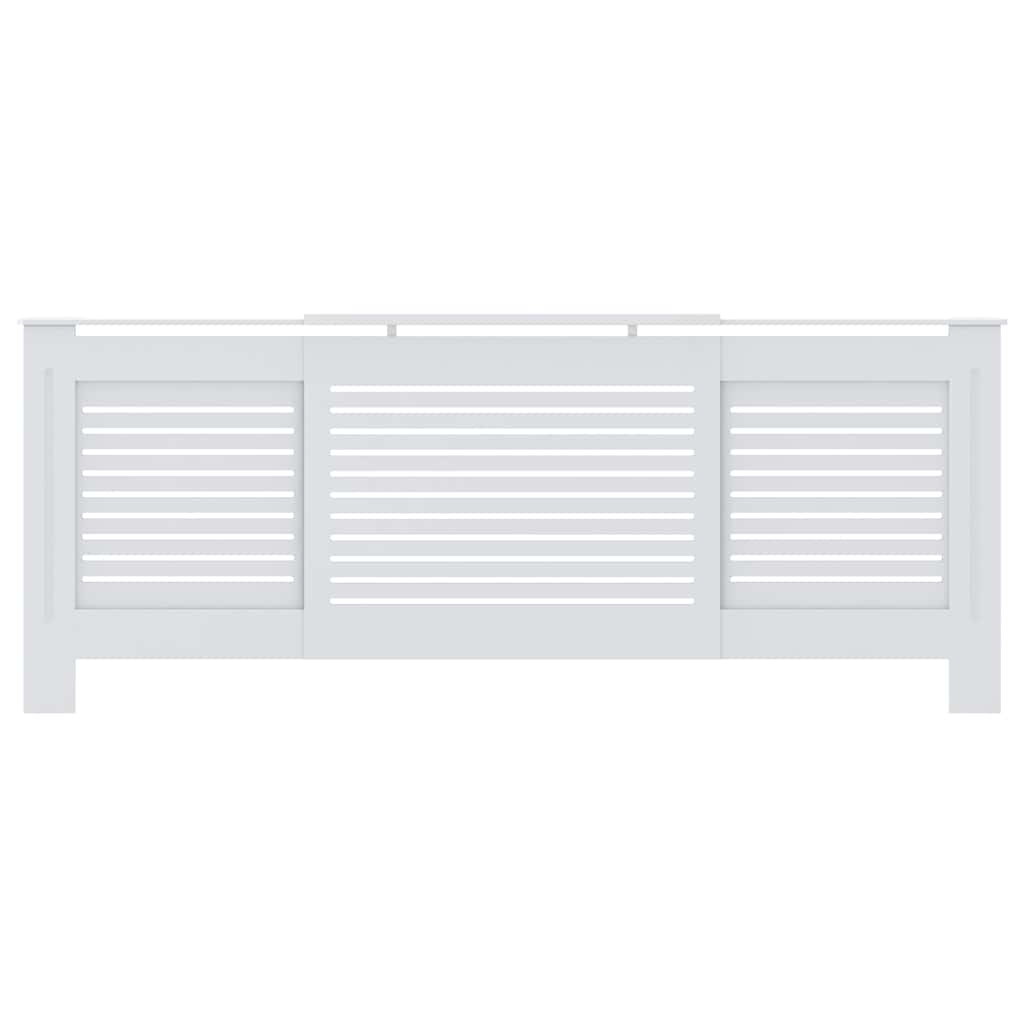 vidaXL Mască pentru calorifer, alb, 205 cm, MDF