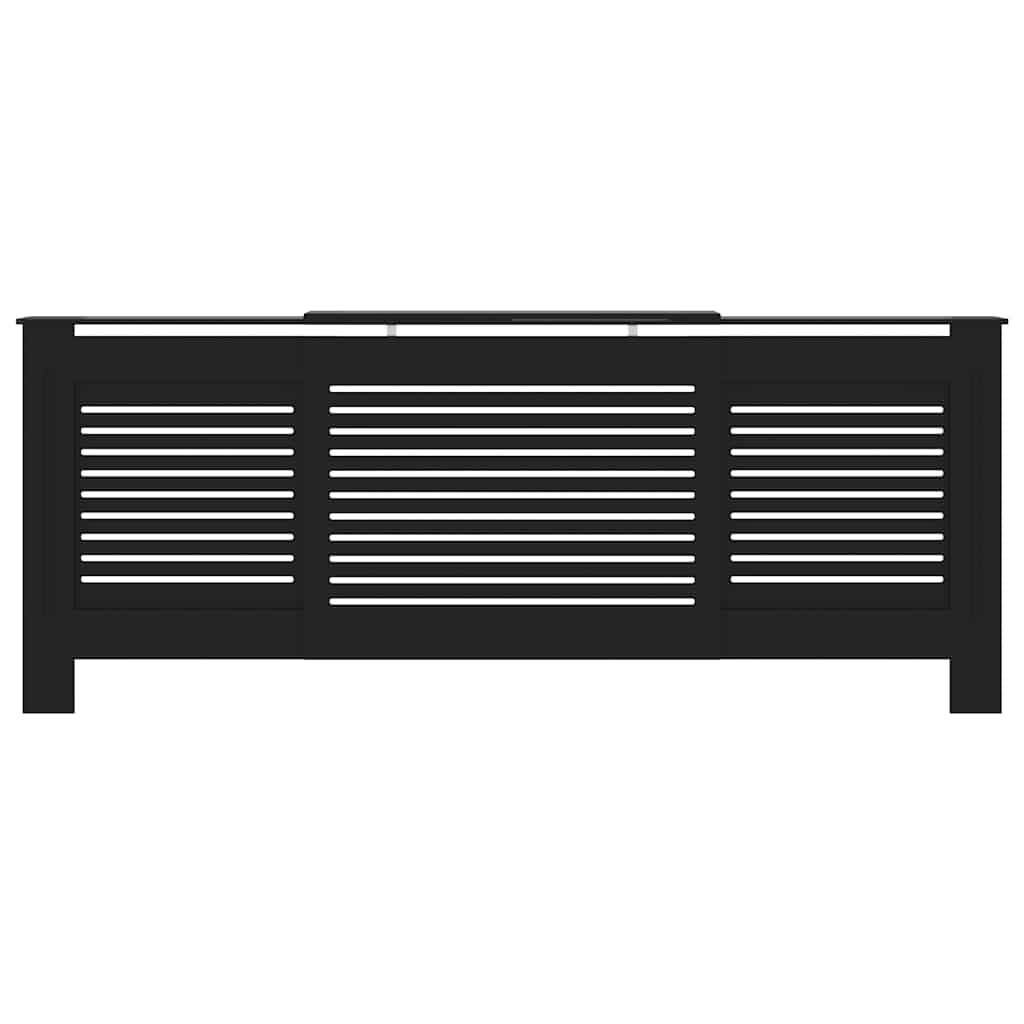 vidaXL Mască pentru calorifer, negru, 205 cm, MDF vidaXL Mască pentru calorifer, negru, 205 cm, MDF