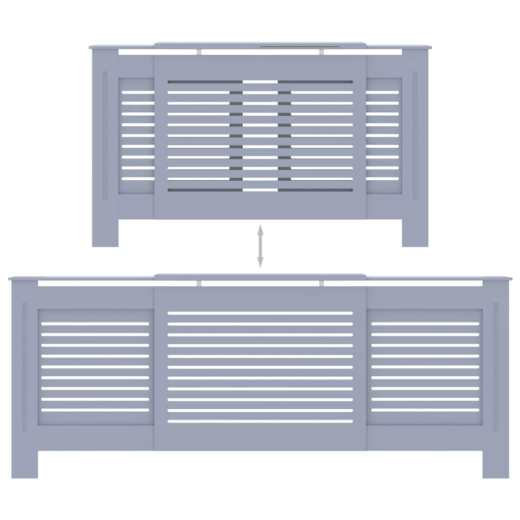 vidaXL Mască pentru calorifer, gri, 205 cm, MDF vidaXL Mască pentru calorifer, gri, 205 cm, MDF