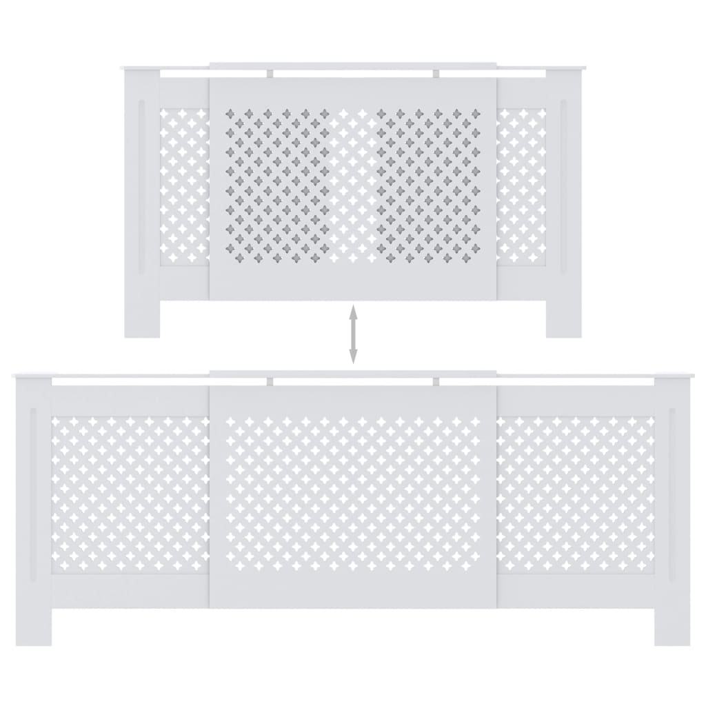 vidaXL Mască pentru calorifer, alb, 205 cm, MDF vidaXL Mască pentru calorifer, alb, 205 cm, MDF