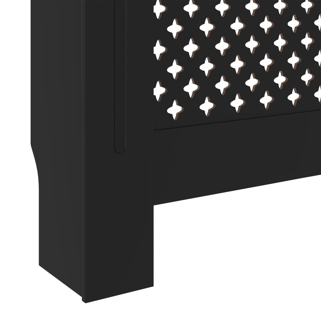 vidaXL Mască pentru calorifer, negru, 205 cm, MDF vidaXL Mască pentru calorifer, negru, 205 cm, MDF