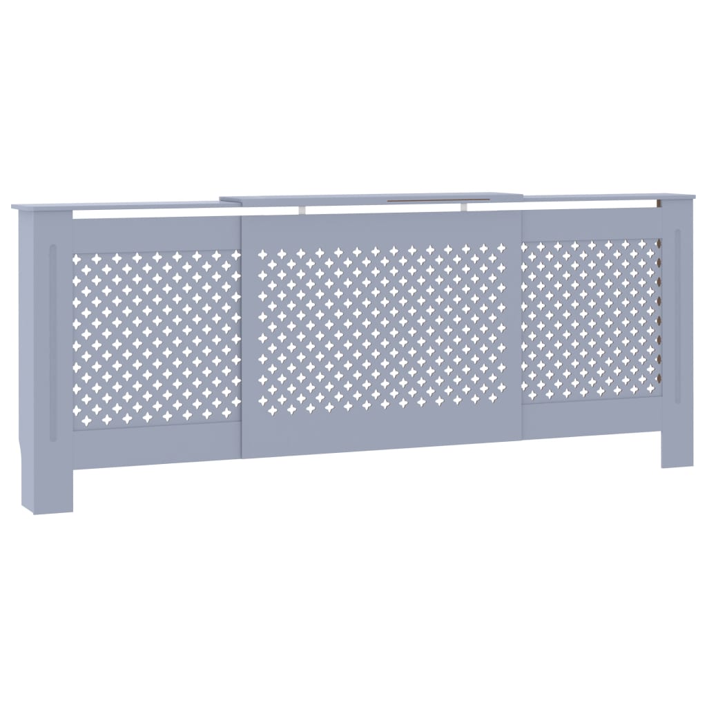 vidaXL Mască pentru calorifer, gri, 205 cm, MDF vidaXL Mască pentru calorifer, gri, 205 cm, MDF