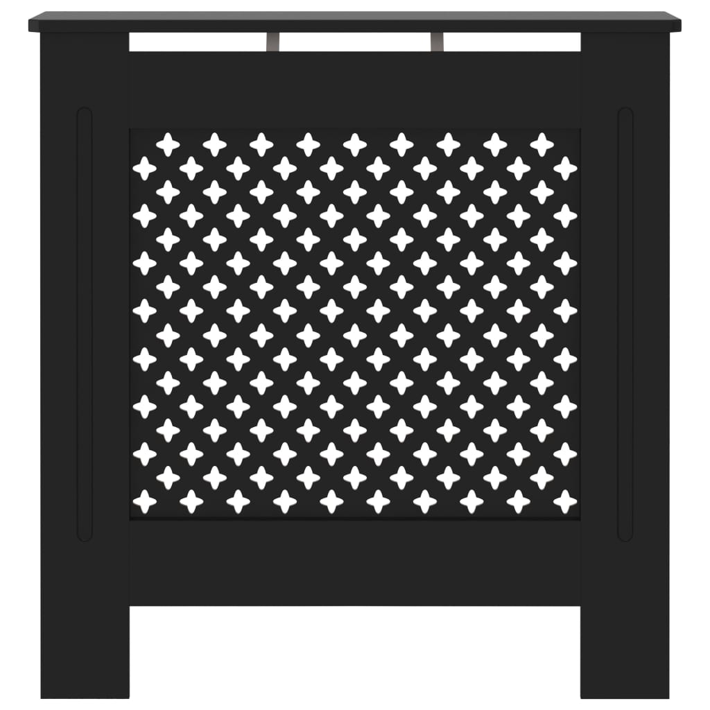 vidaXL Mască pentru calorifer, negru, 78 cm, MDF vidaXL Mască pentru calorifer, negru, 78 cm, MDF
