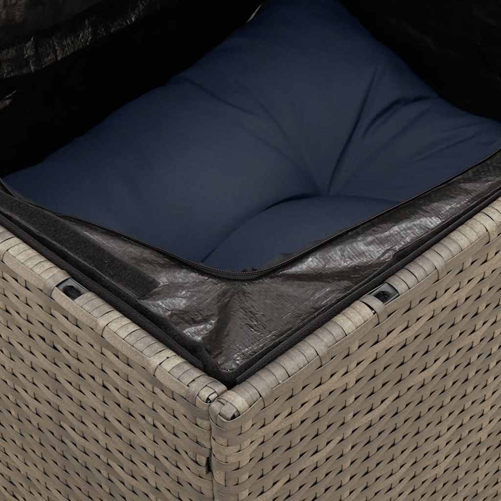 vidaXL Set canapea de grădină cu perne, 4 piese, gri, poliratan vidaXL Set canapea de grădină cu perne, 4 piese, gri, poliratan