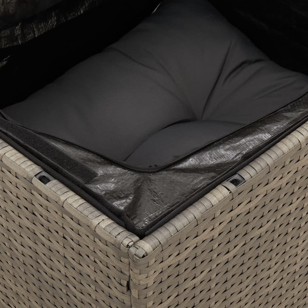 vidaXL Set mobilier grădină cu perne, 6 piese, gri, poliratan vidaXL Set mobilier grădină cu perne, 6 piese, gri, poliratan