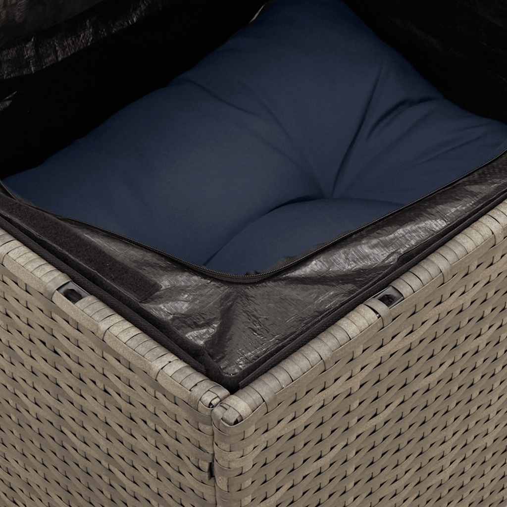 vidaXL Set canapele de grădină cu perne, 10 piese, gri, poliratan