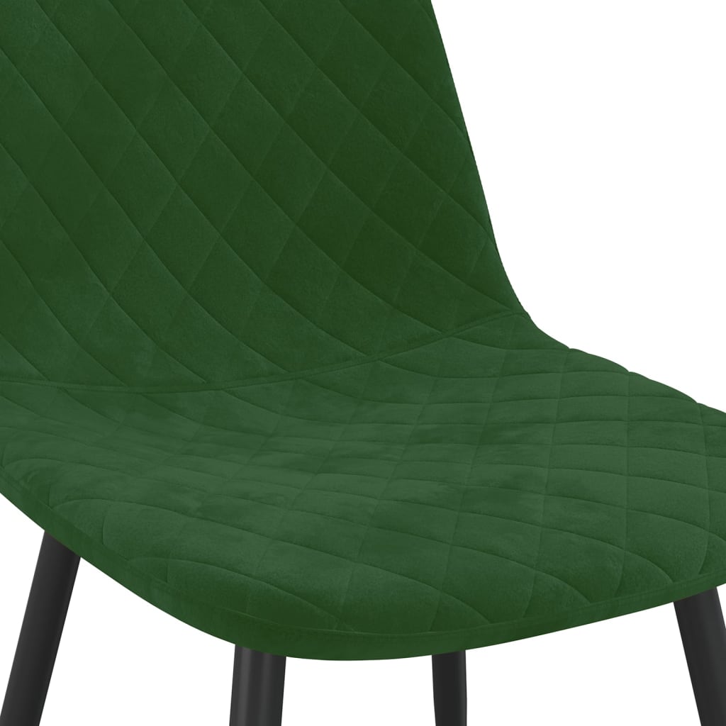 vidaXL Scaune de sufragerie, 2 buc., verde închis, catifea vidaXL Scaune de sufragerie, 2 buc., verde închis, catifea