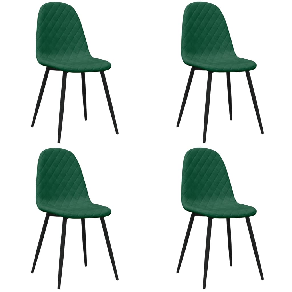 vidaXL Scaune de bucătărie, 4 buc., verde închis, catifea vidaXL Scaune de bucătărie, 4 buc., verde închis, catifea