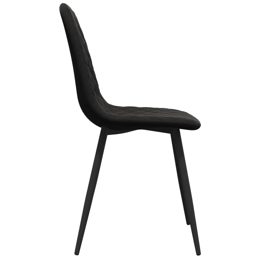 vidaXL Scaune de bucătărie, 4 buc., negru, catifea vidaXL Scaune de bucătărie, 4 buc., negru, catifea