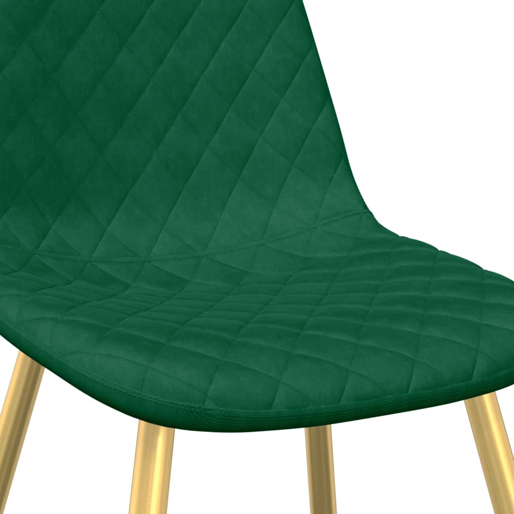 vidaXL Scaune de sufragerie, 2 buc., verde închis, catifea vidaXL Scaune de sufragerie, 2 buc., verde închis, catifea