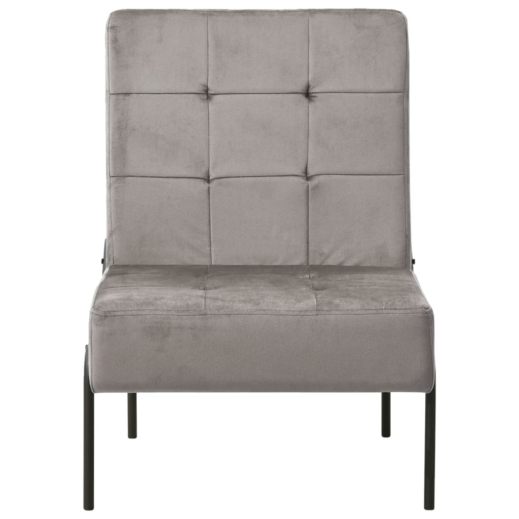 vidaXL Scaun de relaxare, 65x79x87 cm, gri deschis, catifea vidaXL Scaun de relaxare, 65x79x87 cm, gri deschis, catifea