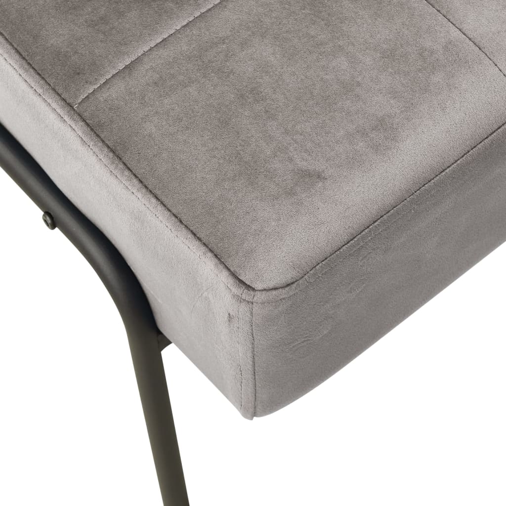 vidaXL Scaun de relaxare, 65x79x87 cm, gri deschis, catifea vidaXL Scaun de relaxare, 65x79x87 cm, gri deschis, catifea