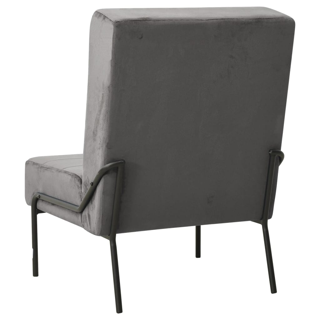 vidaXL Scaun de relaxare, gri închis, 65x79x87 cm, catifea vidaXL Scaun de relaxare, gri închis, 65x79x87 cm, catifea