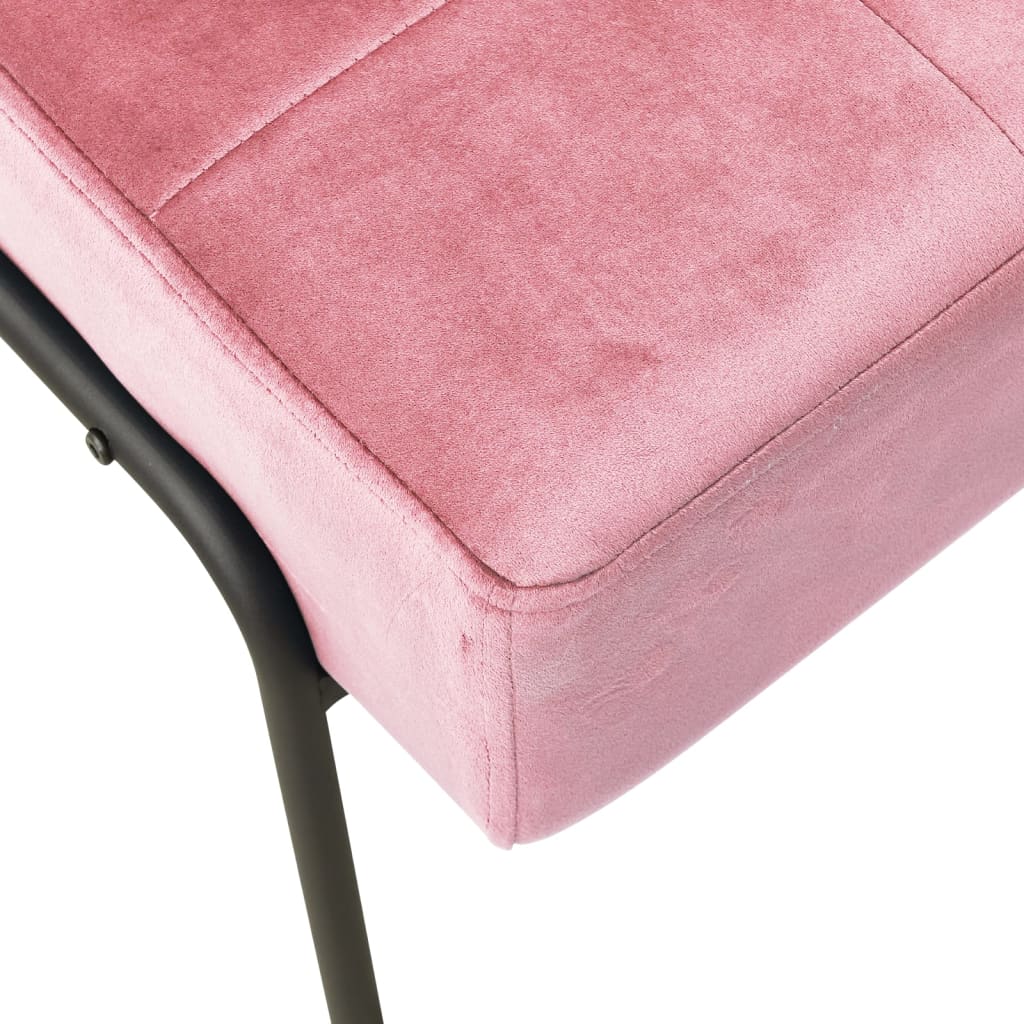 vidaXL Scaun de relaxare, roz, 65x79x87 cm, catifea vidaXL Scaun de relaxare, roz, 65x79x87 cm, catifea