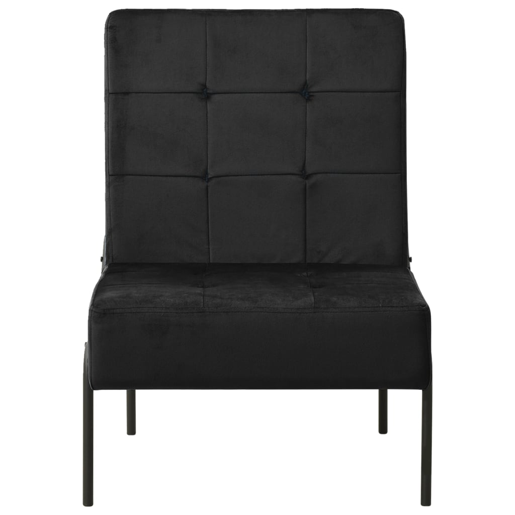 vidaXL Scaun de relaxare, 65x79x87 cm, negru, catifea vidaXL Scaun de relaxare, 65x79x87 cm, negru, catifea