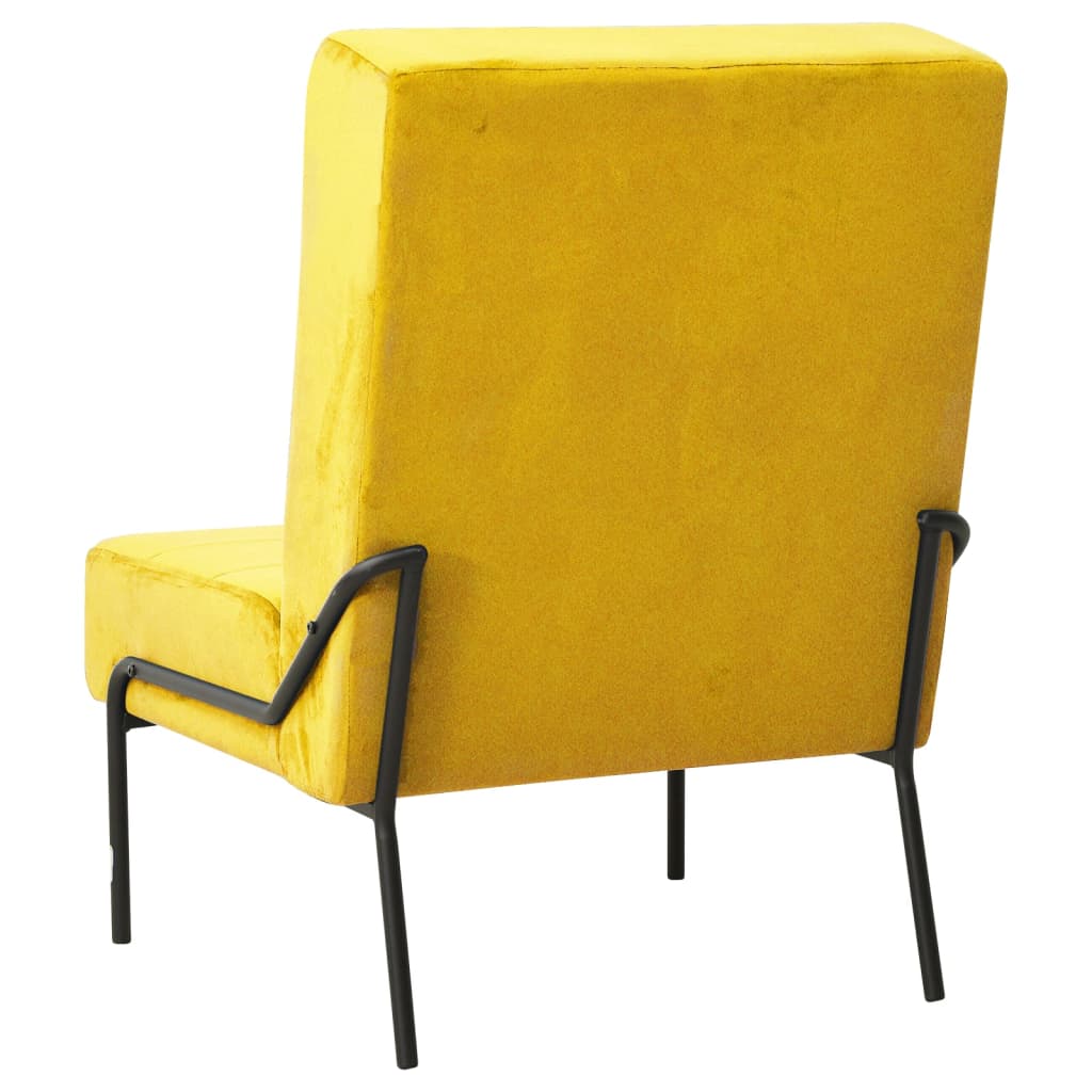 vidaXL Scaun de relaxare, galben muștar, 65x79x87 cm, catifea vidaXL Scaun de relaxare, galben muștar, 65x79x87 cm, catifea
