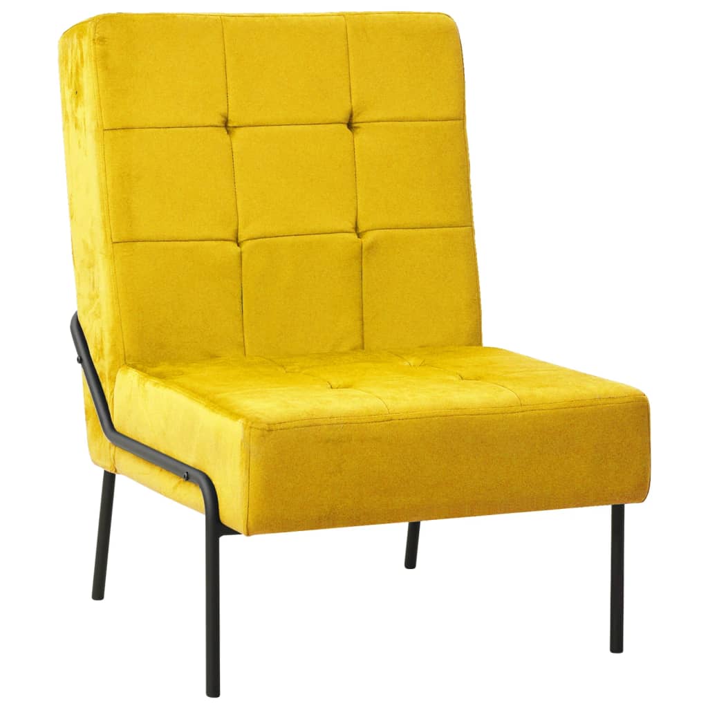 vidaXL Scaun de relaxare, galben muștar, 65x79x87 cm, catifea vidaXL Scaun de relaxare, galben muștar, 65x79x87 cm, catifea