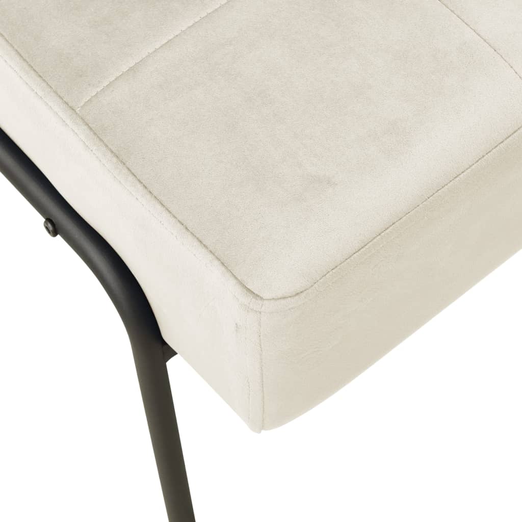 vidaXL Scaun de relaxare, 65x79x87 cm, alb crem, catifea vidaXL Scaun de relaxare, 65x79x87 cm, alb crem, catifea