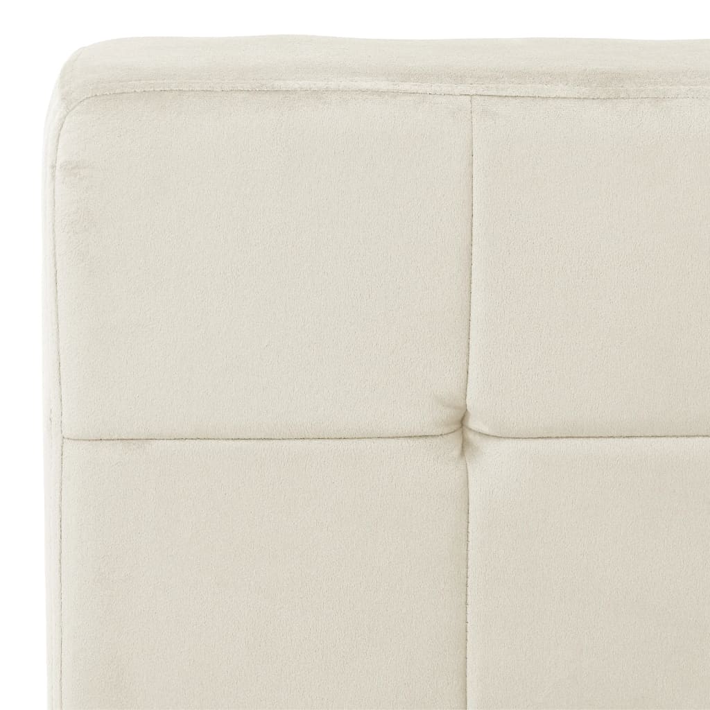 vidaXL Scaun de relaxare, 65x79x87 cm, alb crem, catifea vidaXL Scaun de relaxare, 65x79x87 cm, alb crem, catifea
