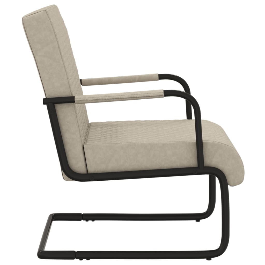 vidaXL Scaun tip consolă, gri deschis, piele ecologică vidaXL Scaun tip consolă, gri deschis, piele ecologică