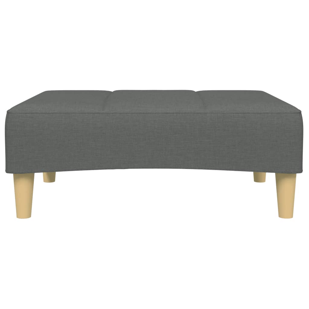 vidaXL Canapea extensibilă cu taburet, 2 locuri, gri închis, textil vidaXL Canapea extensibilă cu taburet, 2 locuri, gri închis, textil