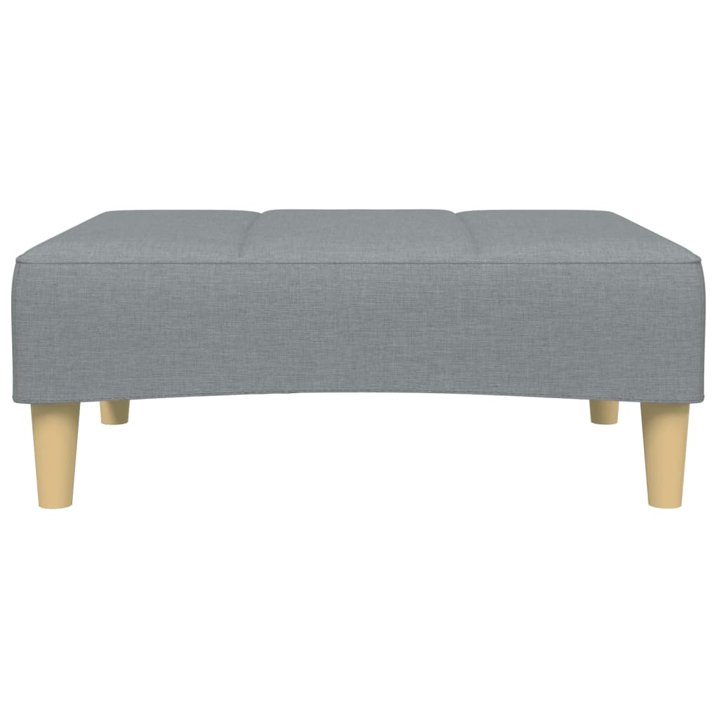 vidaXL Canapea extensibilă cu taburet, 2 locuri, gri deschis, textil vidaXL Canapea extensibilă cu taburet, 2 locuri, gri deschis, textil