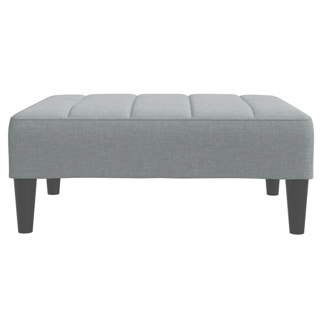 vidaXL Canapea extensibilă cu taburet, 2 locuri, gri deschis, textil vidaXL Canapea extensibilă cu taburet, 2 locuri, gri deschis, textil