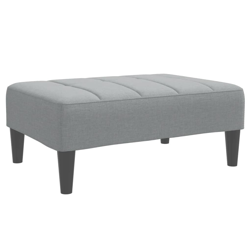 vidaXL Canapea extensibilă cu taburet, 2 locuri, gri deschis, textil vidaXL Canapea extensibilă cu taburet, 2 locuri, gri deschis, textil