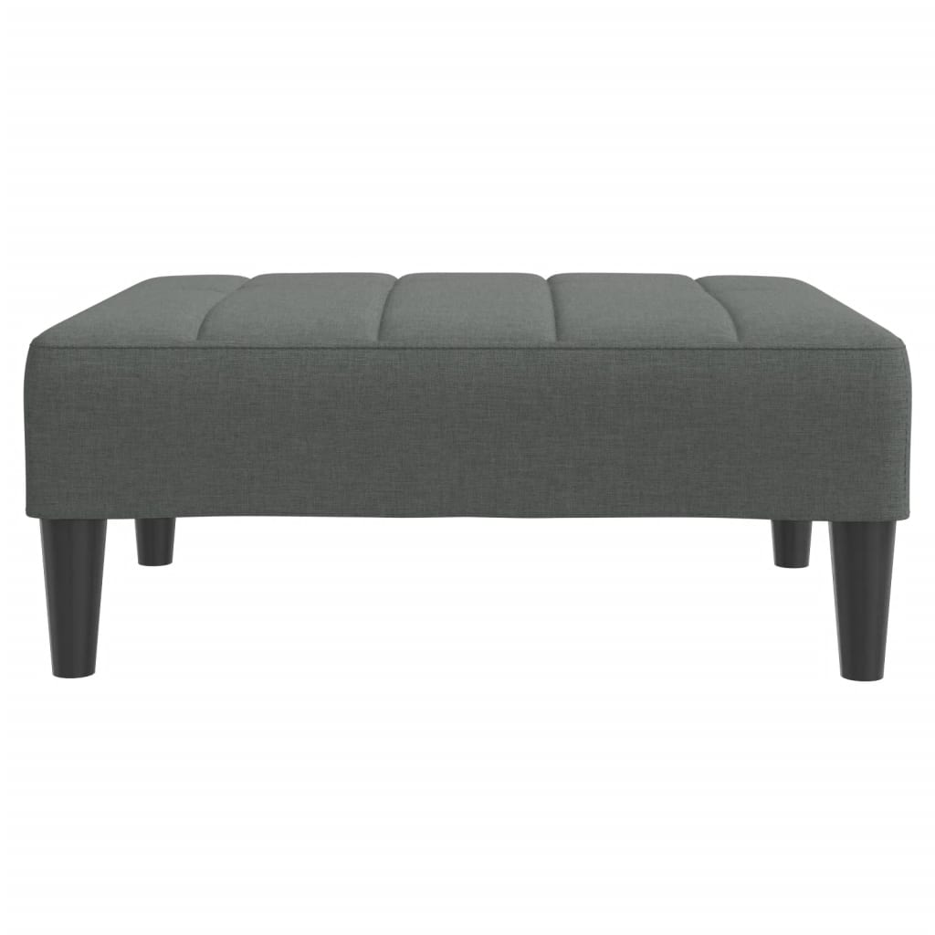 vidaXL Canapea extensibilă cu taburet, 2 locuri, gri închis, textil vidaXL Canapea extensibilă cu taburet, 2 locuri, gri închis, textil