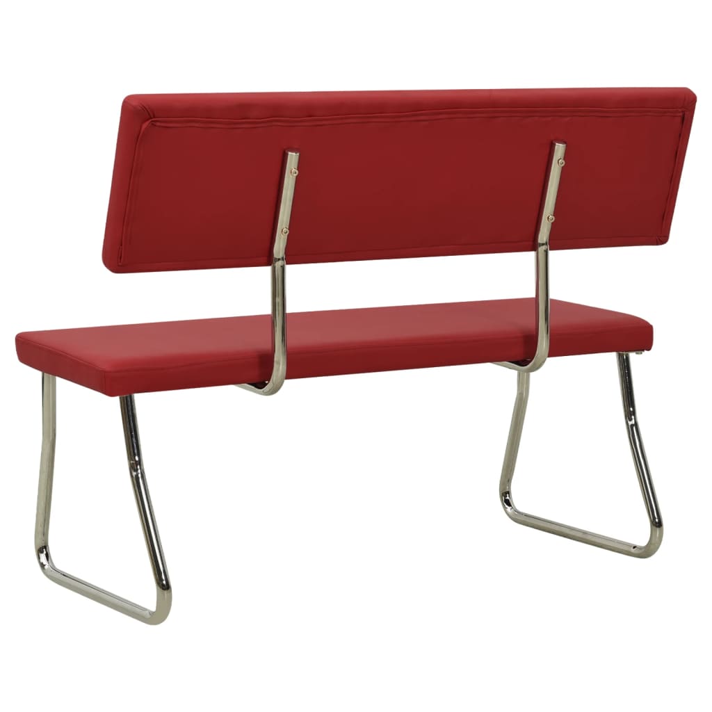 vidaXL Bancă, roșu vin, 110 cm, piele ecologică
