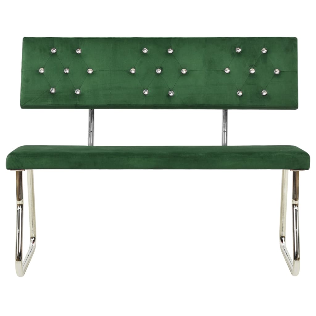 vidaXL Bancă, verde închis, 110 cm, catifea vidaXL Bancă, verde închis, 110 cm, catifea