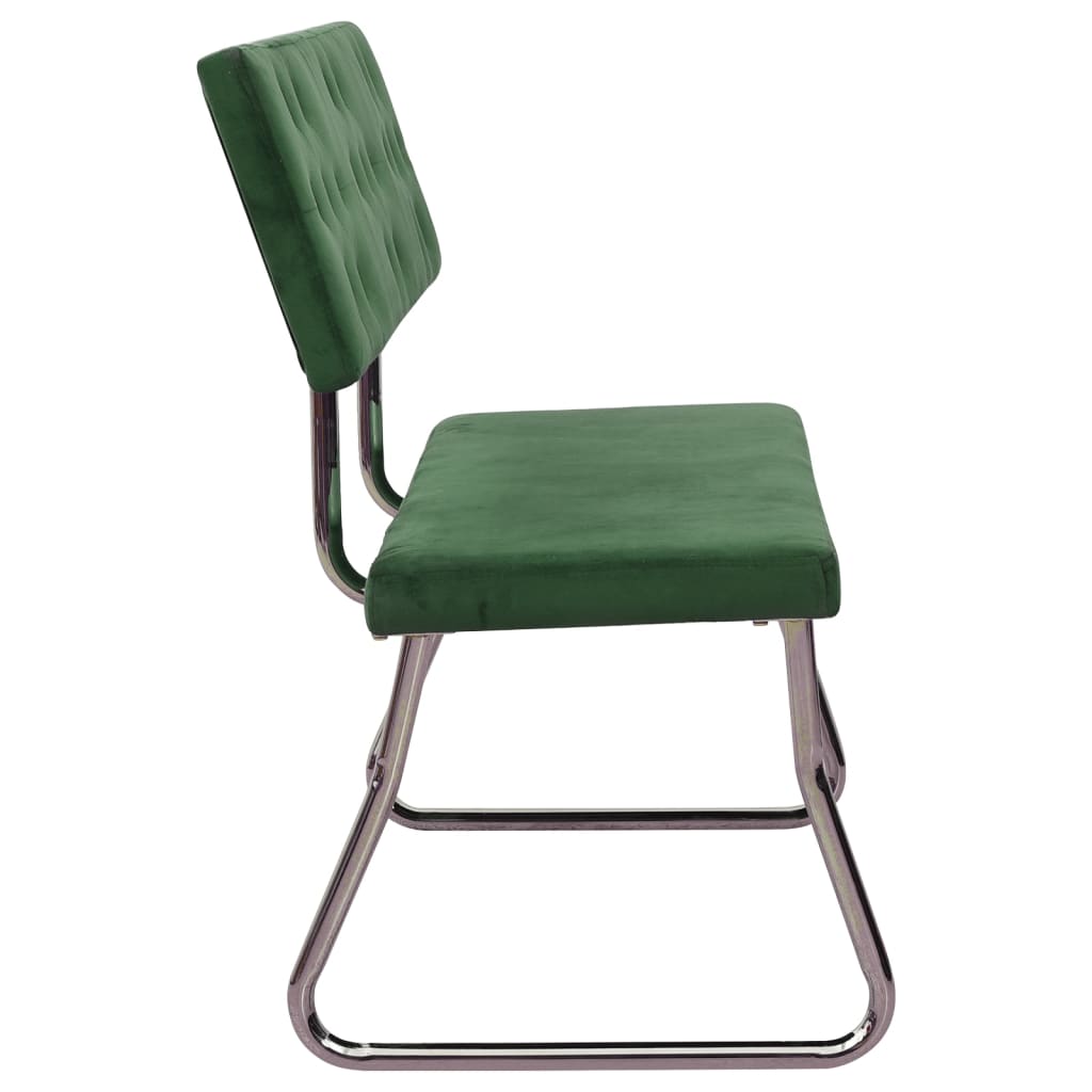 vidaXL Bancă, verde închis, 110 cm, catifea vidaXL Bancă, verde închis, 110 cm, catifea